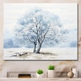 thumbnail image 1 of Designart "Ice Blue Tree Monochrome Ink euphony" Floral Wall Art Living Room, 1 of 5