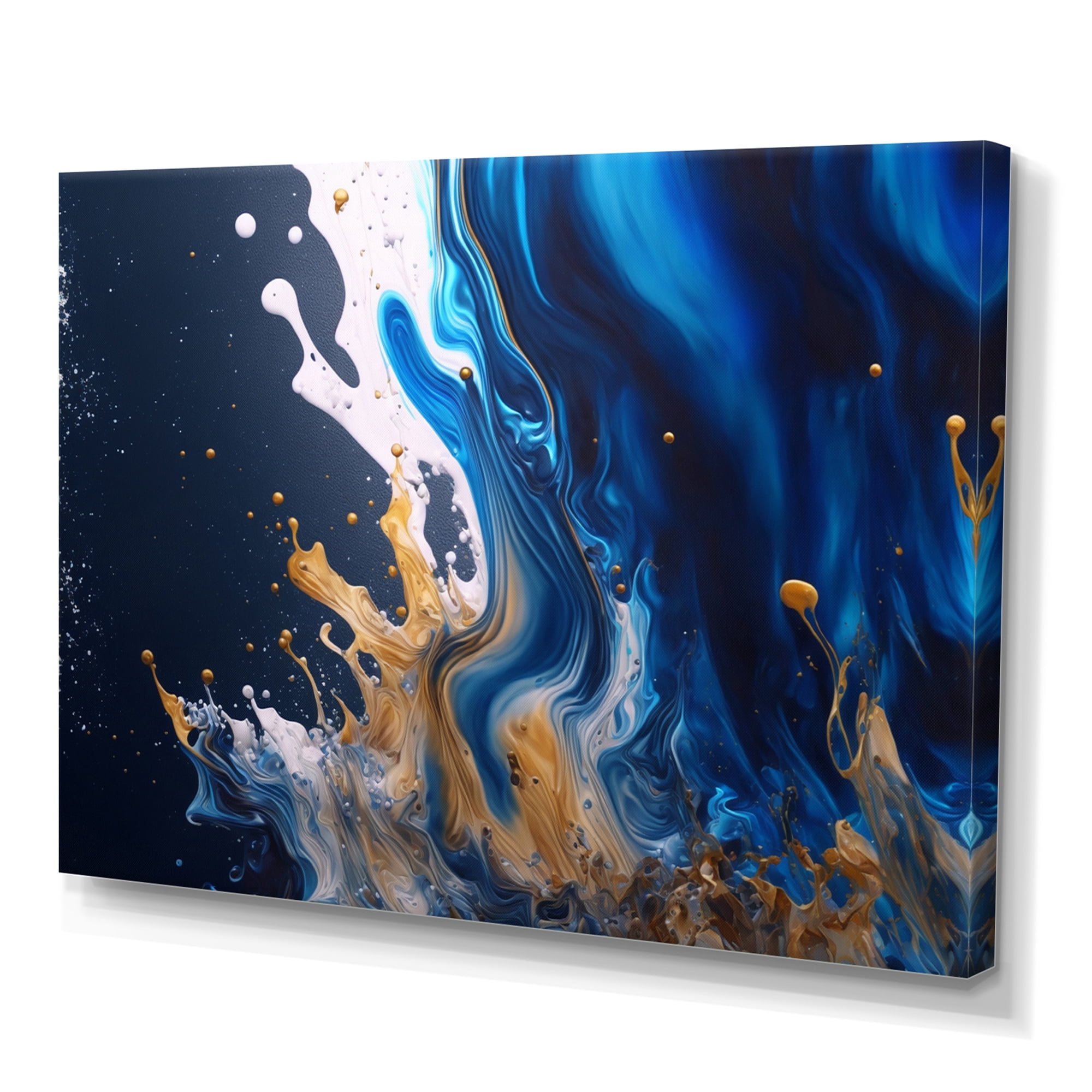 Designart Ice Paint Splash I Canvas Wall Art