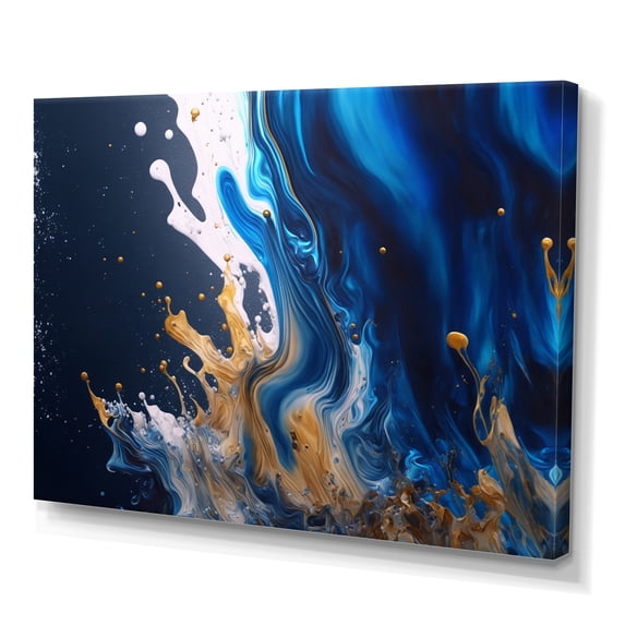 Designart Ice Paint Splash I Canvas Wall Art