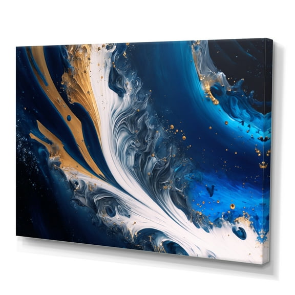 Designart Ice Paint Splash III Canvas Wall Art