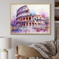 thumbnail image 1 of Designart "Iconic Roman Landmark The Colosseum II" Landscapes Framed Wall Art - Traditional White Italy Entryway Framed Wall Art, 1 of 6