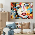 thumbnail image 1 of Designart "Iconography Portrait Pop Art painting II" Modern Floater Framed Wall Decor, 1 of 7