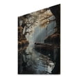 thumbnail image 1 of Designart "Icy Contemplation in Winter" Winter Landscape Print on Natural Pine Wood, 1 of 5