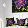 thumbnail image 1 of Designart Ideal Digital Art Flower in Purple Yellow - Floral Throw Pillow - 18x18, 1 of 5
