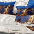 thumbnail image 1 of Designart Illuminated Cain Bridge Budapest - Cityscape Throw Pillow - 12x20, 1 of 1