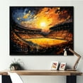 thumbnail image 1 of Designart "Illuminated Roar Of The Crowd" Stadiums Floater Framed Canvas Art Print, 1 of 5