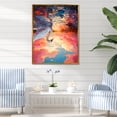 thumbnail image 1 of Designart "Illusory Grace Of Swans I" Animals Swans Floater Framed Canvas Art Print, 1 of 5