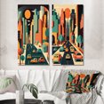 Designart "Imaginative and Fantastical Cityscape V" Car/Van Wall Art