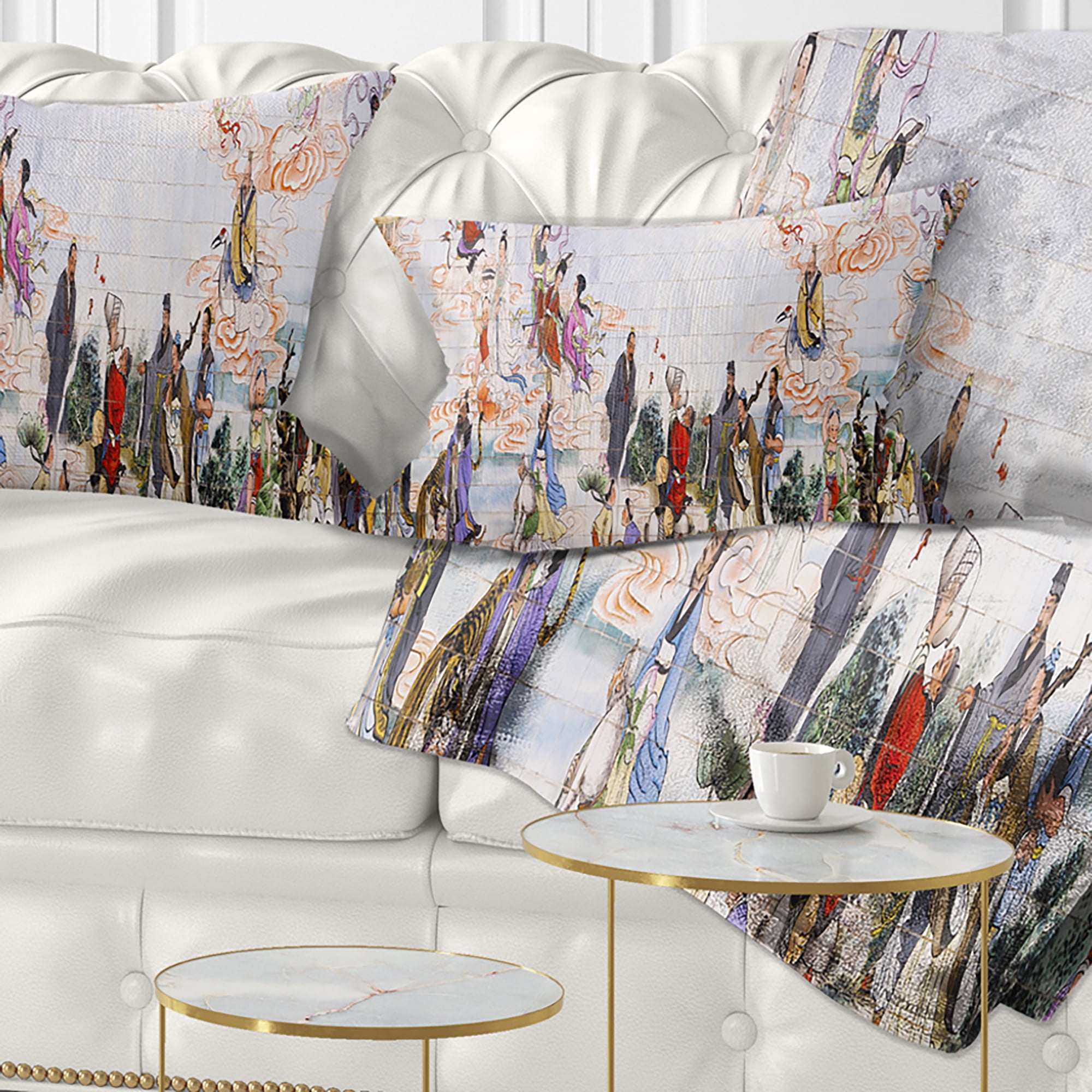 Designart Immortals - Floral Throw Pillow - 12x20