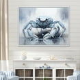 thumbnail image 1 of Designart "Impression Of Blue Crab In Minimalism II" Crab Floater Framed Wall Decor, 1 of 5