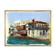 thumbnail image 1 of Designart 'Impression Old Houses On The Island of Mykonos Greece' Nautical & Coastal Framed Canvas Wall Art Print, 1 of 5