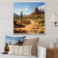 thumbnail image 1 of Designart "Impression of Desert Cactus in Nevada" Food & Beverage Framed Wall Art - Brown Fruits Bedroom Framed Canvas Wall Art, 1 of 6