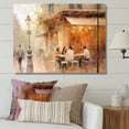 thumbnail image 1 of Designart "Impressionist Cafe In Paris With A Peachy Hue II" City Paris Canvas Prints, 1 of 7