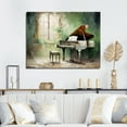thumbnail image 1 of Designart "Impressionist Green Piano Instrument I" Music Wall Art Living Room, 1 of 7