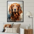 thumbnail image 1 of Designart "Impressionist Irish Setter II" Animals Dog Floater Framed Canvas Wall Art, 1 of 5