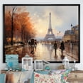 thumbnail image 1 of Designart "In 1920S French Paris painting II" Cityscapes Floater Framed Wall Decor, 1 of 7