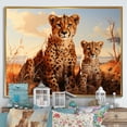 thumbnail image 1 of Designart "In Africa Cheetah Family wall decor" Animals Floater Framed Canvas Wall Art, 1 of 7