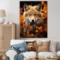 thumbnail image 1 of Designart "In Autumn Fox Portrait wall decor I" Animals Wall Art Print, 1 of 5