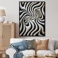 thumbnail image 1 of Designart "In Black and White Opt Art Exploration II" Abstract Floater Framed Canvas Print, 1 of 7