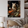 thumbnail image 1 of Designart "In Flowers Cute Rodent wall art" Animals Wall Art Print, 1 of 5