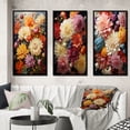 thumbnail image 1 of Designart "In Full Bloom Captivating Mums IV" Floral & Botanical Framed Wall Art Set Of 3 - Multi-Color Mums Frame Gallery Set For Office Decor, 1 of 7