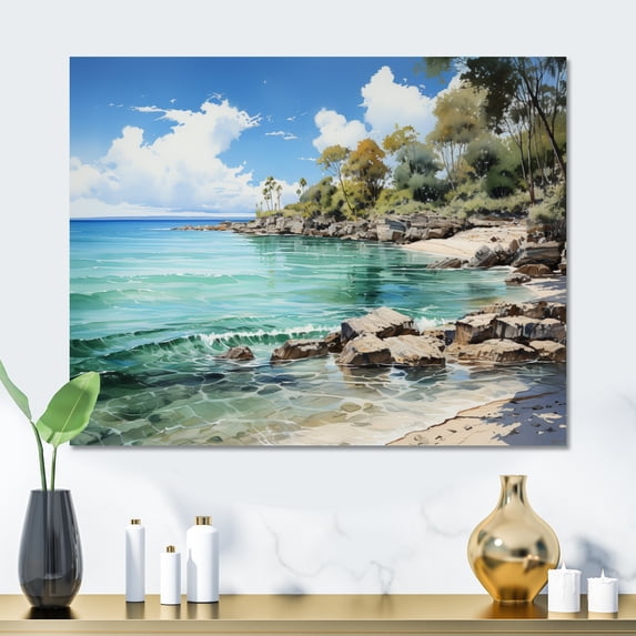 Designart "In Saona Dominican Serenity painting" Nautical & Beach Metal Wall Art