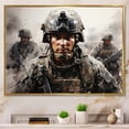 thumbnail image 1 of Designart "In The Military Line II" Army Floater Framed Canvas Wall Art, 1 of 7