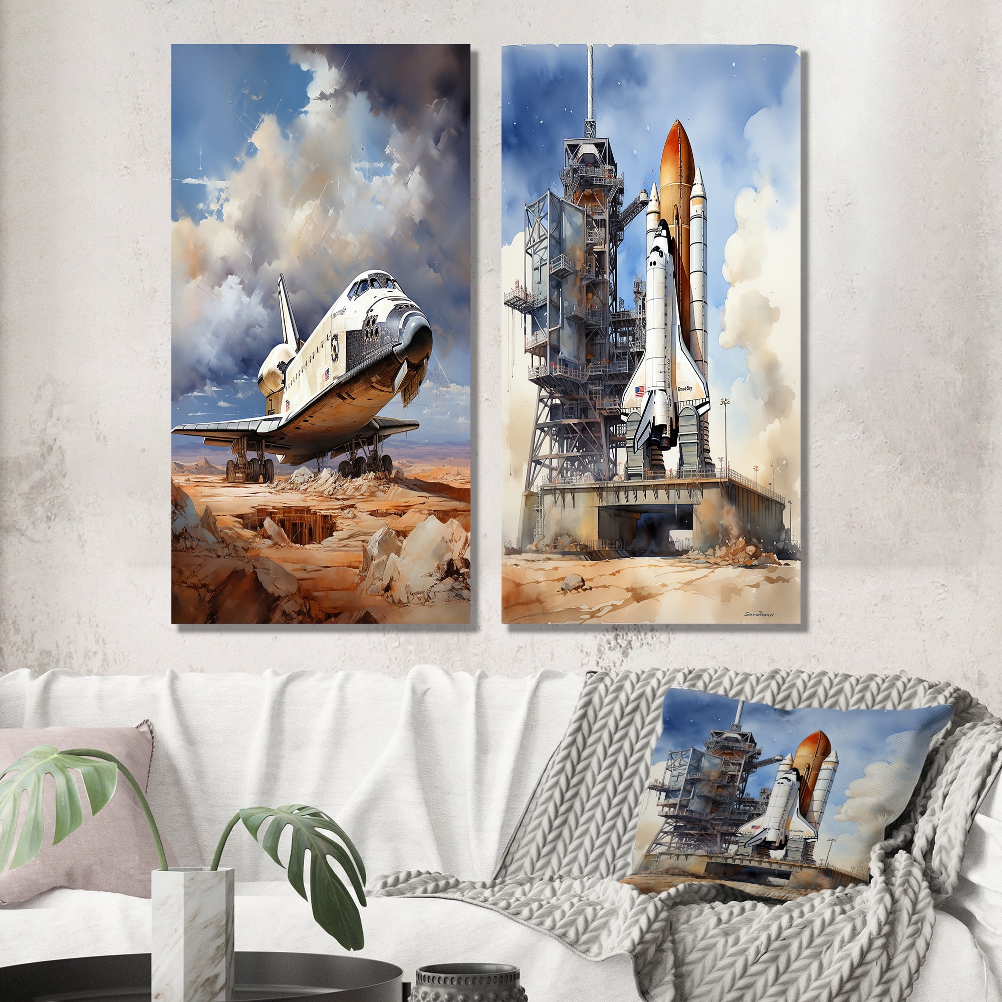 アート・デザイン・音楽 Space Shuttle THE FIRST 20 YEARS Space Shuttle Art Print | Cool Space-Themed Kid's Room Art