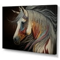 thumbnail image 1 of Designart Indian Horse With Colorful Mane V Canvas Wall Art, 1 of 5