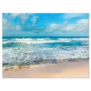 Designart Indian Ocean Panoramic View Extra Large Seashore Canvas Art