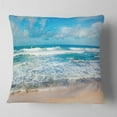 thumbnail image 1 of Designart Indian Ocean Panoramic View - Seashore Throw Pillow - 16x16, 1 of 4