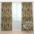 thumbnail image 1 of Designart 'Indian Vintage Floral Pattern' Tropical Blackout Curtain Panel, 1 of 4