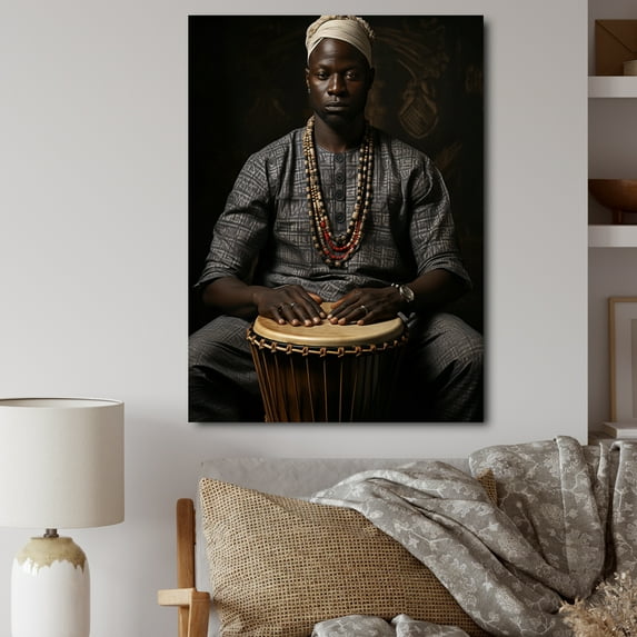 Designart "Indigenous Cadence II" African American Wall Art Living Room