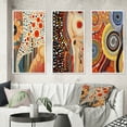 thumbnail image 1 of Designart "Indigenous Circular Dot Art Compositions III" Transitional Framed Wall Art Set Of 3 - White Abstract Transitional Frame Gallery Wall Set For Home Decor, 1 of 6