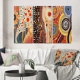 thumbnail image 1 of Designart "Indigenous Circular Dot Art Compositions III" Transitional Wall Art Set Of 3 - Abstract Transitional White Gallery Wall Set For Home Decor, 1 of 6