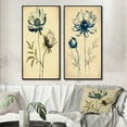 thumbnail image 1 of Designart "Indigo Flower Bursting into Blossom I" Floral Framed Wall Art Set Of 2 - Traditional Blue Framed Wall Art Set Of 2, 1 of 6