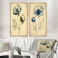 thumbnail image 1 of Designart "Indigo Flower Bursting into Blossom I" Floral Framed Wall Art Set Of 2 - Traditional Blue Framed Wall Art Set Of 2, 1 of 6