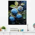 thumbnail image 1 of Designart "Indigo Impression Of Blue Blackberry I" Fruits Canvas Wall Art, 1 of 7