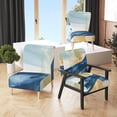 thumbnail image 1 of Designart "Indigo Panel III" Upholstered Glam Modern Accent Chair - Arm Chair, 1 of 5