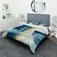thumbnail image 1 of Designart 'Indigo Panel IV' Geometric Duvet Cover Set, 1 of 4