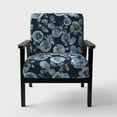 thumbnail image 1 of Designart "Indigold Flower Pattern" Upholstered Floral Accent Chair - Arm Chair, 1 of 5