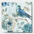 thumbnail image 1 of Designart ' Indigold Watercolor Lovely bird II ' Farmhouse Framed Canvas, 1 of 3