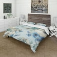 thumbnail image 1 of Designart 'Indigold Watercolor Lovely bird III' Cottage Duvet Cover Set, 1 of 4