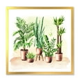 thumbnail image 1 of Designart 'Indoor Green Home House Plants in Pots I' Traditional Framed Art Print, 1 of 4