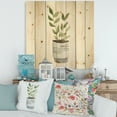 thumbnail image 1 of Designart 'Indoor Green Home House Plants in Pots II' Traditional Print on Natural Pine Wood, 1 of 5