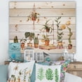 thumbnail image 1 of Designart 'Indoor House Plants Urban Jungle in Flowerpots II' Traditional Print on Natural Pine Wood, 1 of 5