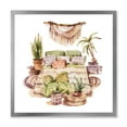 thumbnail image 1 of Designart 'Indoor House Plants Urban Jungle in Flowerpots IV' Traditional Framed Art Print, 1 of 4