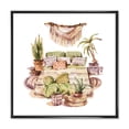thumbnail image 1 of Designart 'Indoor House Plants Urban Jungle in Flowerpots IV' Traditional Framed Canvas Wall Art Print, 1 of 5
