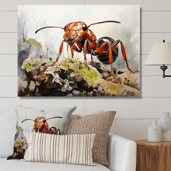 Designart "Industrious Ant III" Animals Wall Art Living Room