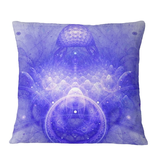 Designart Infinite Blue Boundaries of World - Floral Throw Pillow - 16x16